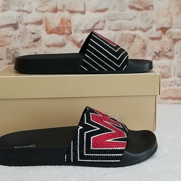 New Michael Kors Gilmore Slide Sandals - Picture 4 of 9